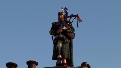 Piper on Mulberry Harbour