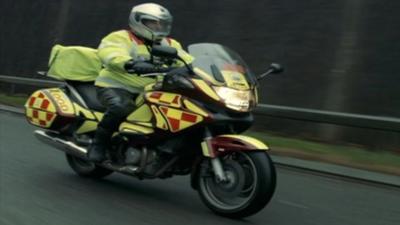 Blood Bikes rider