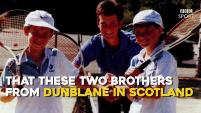 Andy Murray and Jamie Murray as children