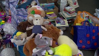 Toys at donation centre