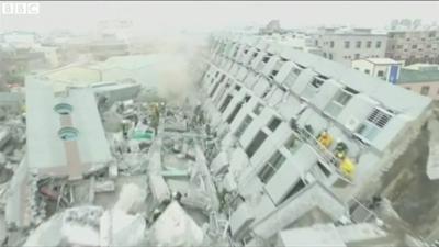 Earthquake, Taiwan, Building collapse