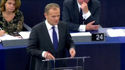 Donald Tusk at the European Parliament