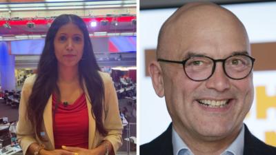 Noor Anji BBC culture reporter and Gregg Wallace