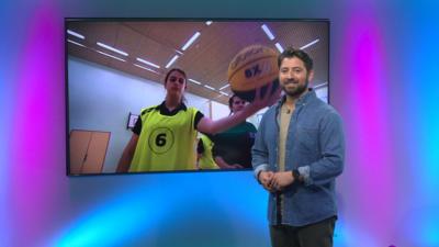 Ricky on the Newsround set
