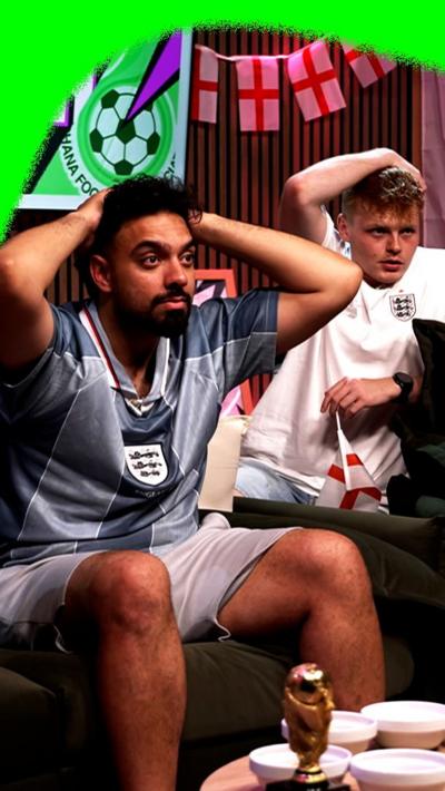 England fans in disbelief.