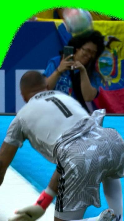 Ball hits photographer