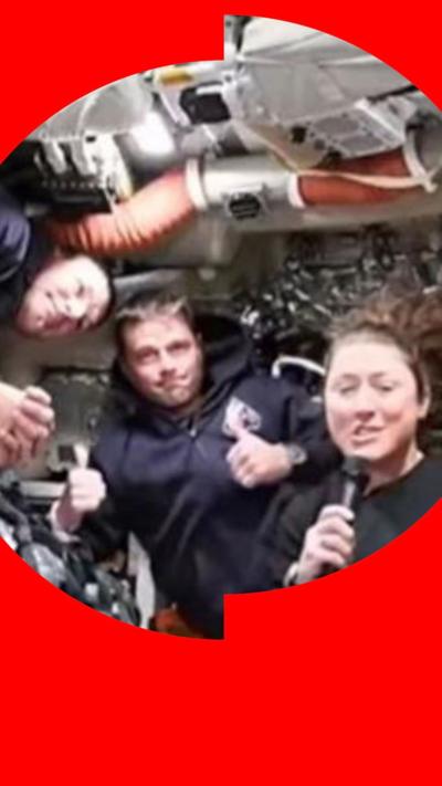 The crew on board the Artemis spacecraft 