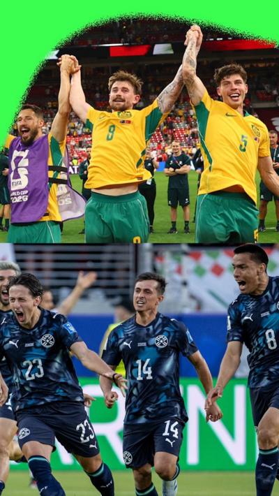 Australia and Paraguay teams