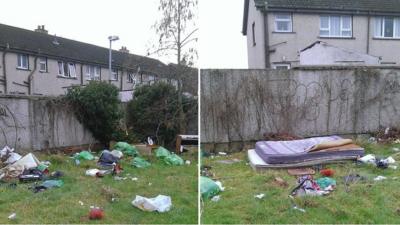 Derelict house rubbish