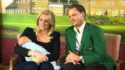 Danny Willett with wife Nicole and baby Zachariah