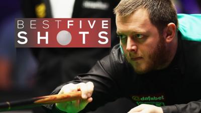 Mark Allen lines up a shot