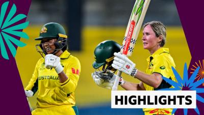 Alana King and Beth Mooney celebrate for Australia