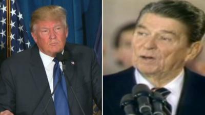 Donald Trump and Ronald Reagan