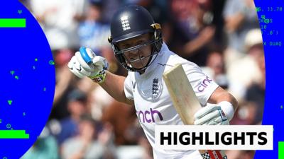 Ollie Pope celebrates on the opening day of England's second West Indies Test