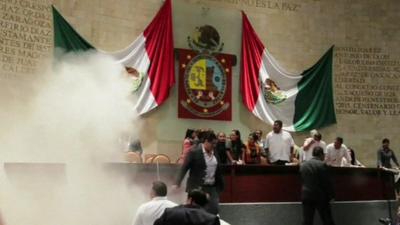 Powder realised in Mexican state congress