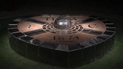 Hearts badge in the memorial garden