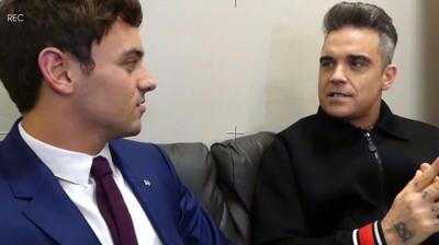 Tom Daley and Robbie Williams