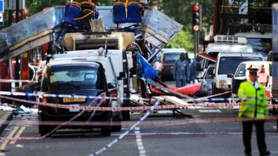 Aftermath of 7/7 attacks in London