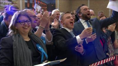 Conservatives celebrate in Blyth Valley