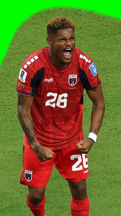 Helio Varela scores Cape Verde's second goal against Uruguay