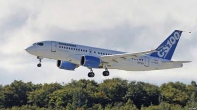 Bombardier's CS100 jet