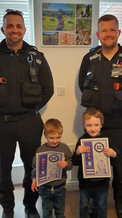 Lucas (left) and brother Matthias (right) pictured with their ACE awards