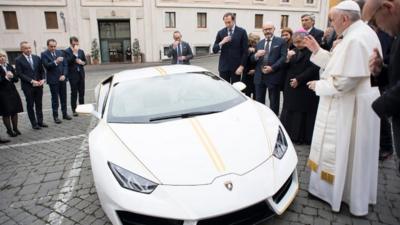 Pope and Lamborghini