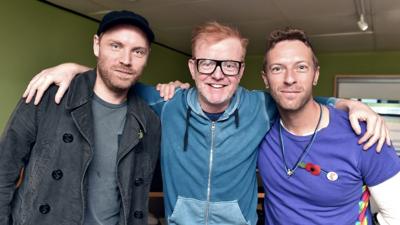 Coldplay and Chris Evans