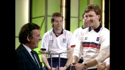 Bryan Robson and Chris Waddle chat to Terry Wogan