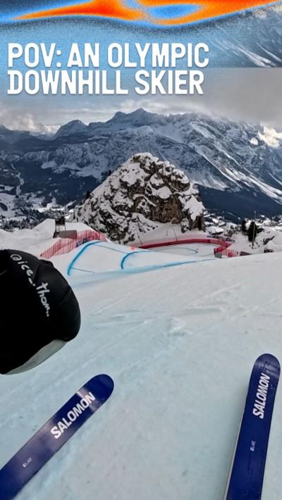 View from the Olympic downhill skiing course 