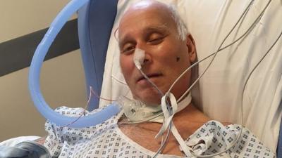 Steve White in hospital