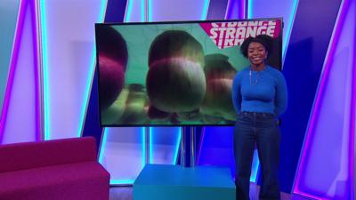 Emma-Louise on the Newsround set