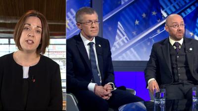 Kezia Dugdale, Willie Rennie and Patrick Harvie