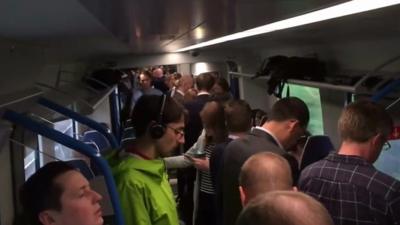 Crowded train