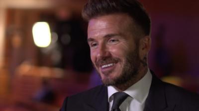 David Beckham smiling