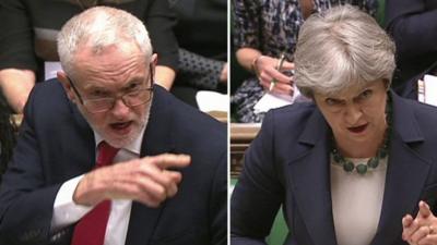 Jeremy Corbyn and Theresa May