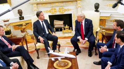 Mark Rutte and Donald Trump in the Oval Office