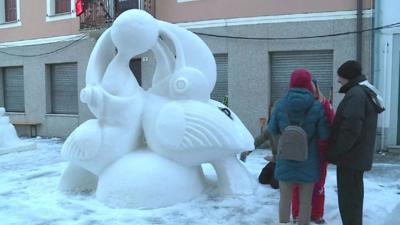 Snow sculpture