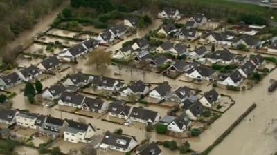 Homes under water in St Asaph in November 2012