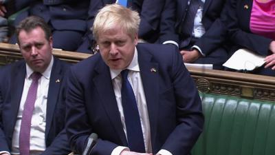 Prime Minister Boris Johnson in the House of Commons