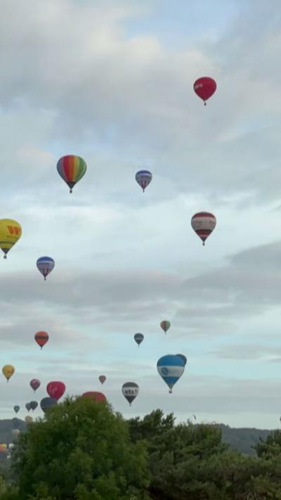 Balloons in the air