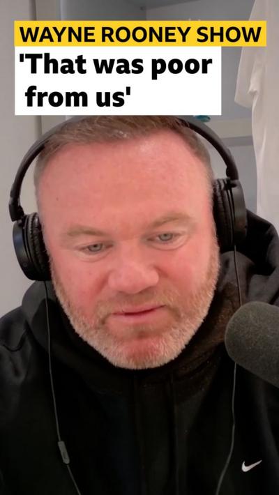 Wayne Rooney says, 'That was poor from us'.