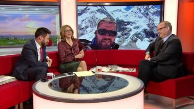 From left: Jon Kay, Rachel Burden and Dr Todd Landman