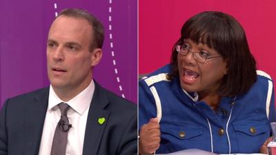 Dominic Raab and Diane Abbott