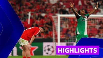 Watch highlights of Feyenoord's 3-1 victory at Benfica in the League Phase of the Champions League