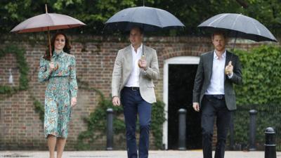 The Princes and the Duchess of Cambridge