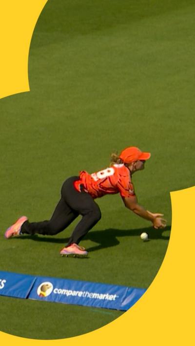 Dani Gibson drooping a catch 