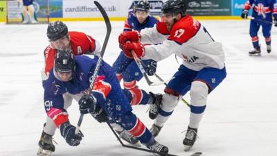 Action from Great Britain's win over Serbia