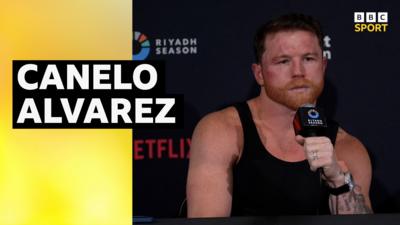 Canelo Alvarez in press conference post losing to terence crawford