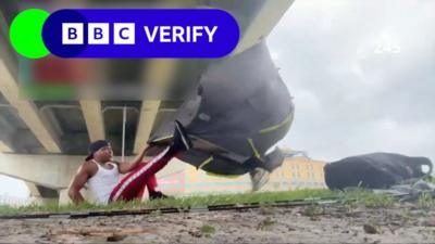 Influencer in storm - with BBC Verify logo 